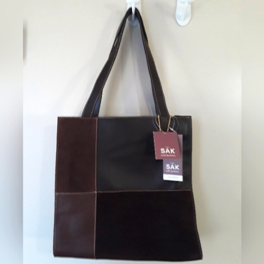Elegant Patch Brown Tote Bag